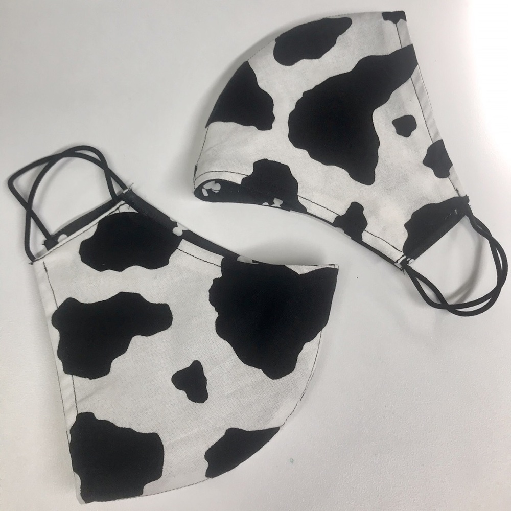 Reversible Cow Print Face mask